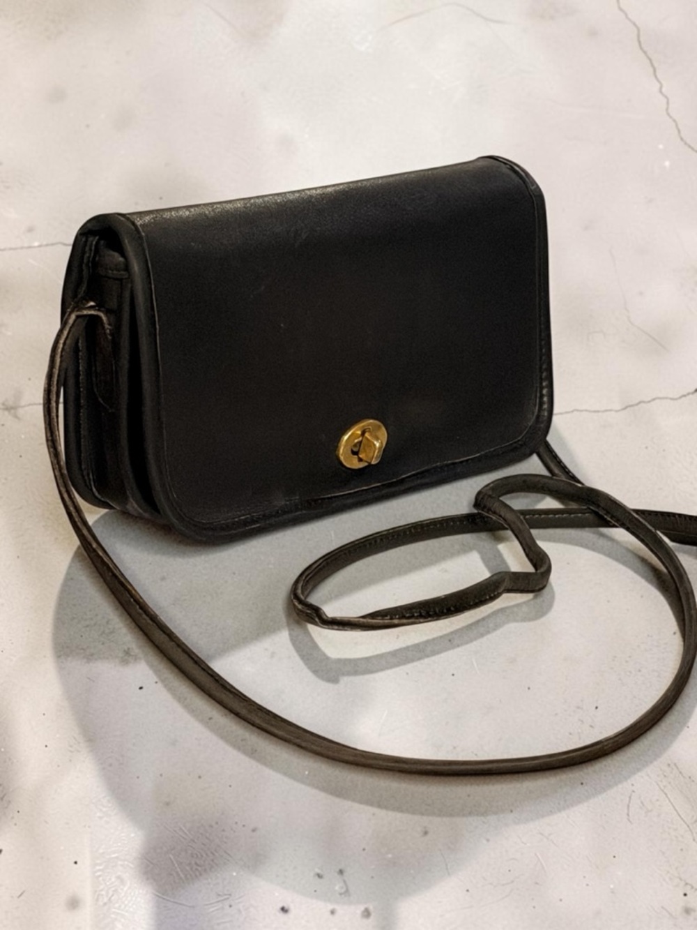 Rare Vintage Coach 7040 Convertible Bag Black Glove Tanned Leather NYC USA - Picture 2 of 16